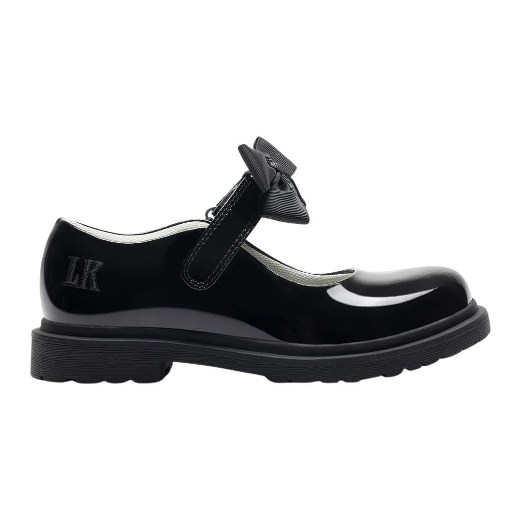 Lelli Kelly Miss LK Mia Black Bow Patent School Shoes LK8461