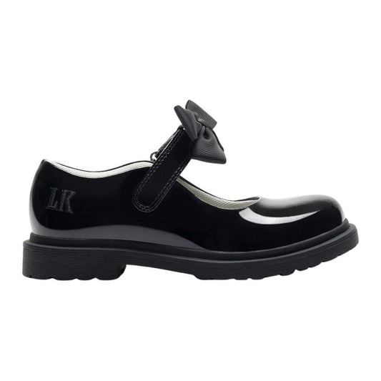 Lelli Kelly Miss LK Mia Black Bow Patent School Shoes LK8461