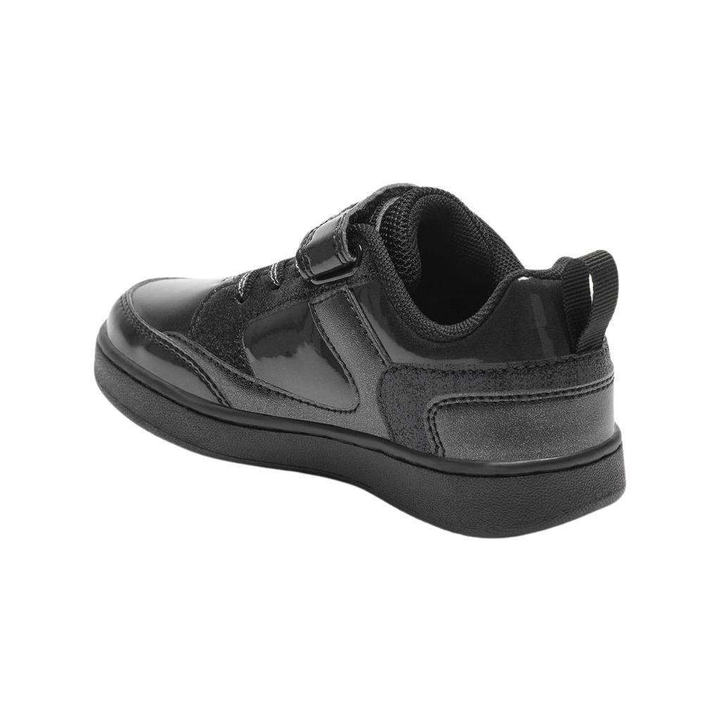 Lelli Kelly Pippa LK8402 (NE03) Black Patent Hook & Loop Fastening Trainers