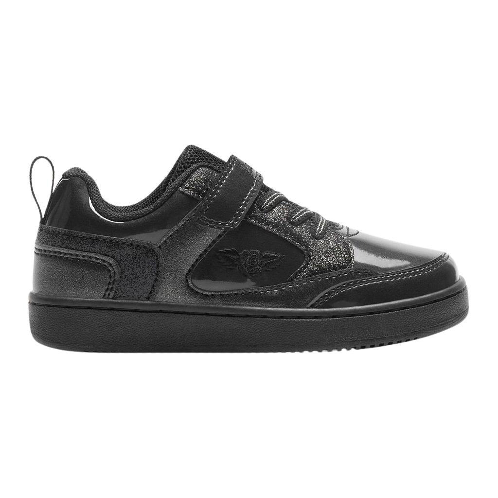 Lelli Kelly Pippa LK8402 (NE03) Black Patent Hook & Loop Fastening Trainers
