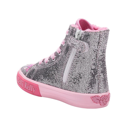 Lelli Kelly LK3861 (PE01) Dafne Pewter Silver Warm Lined Baseball Boots