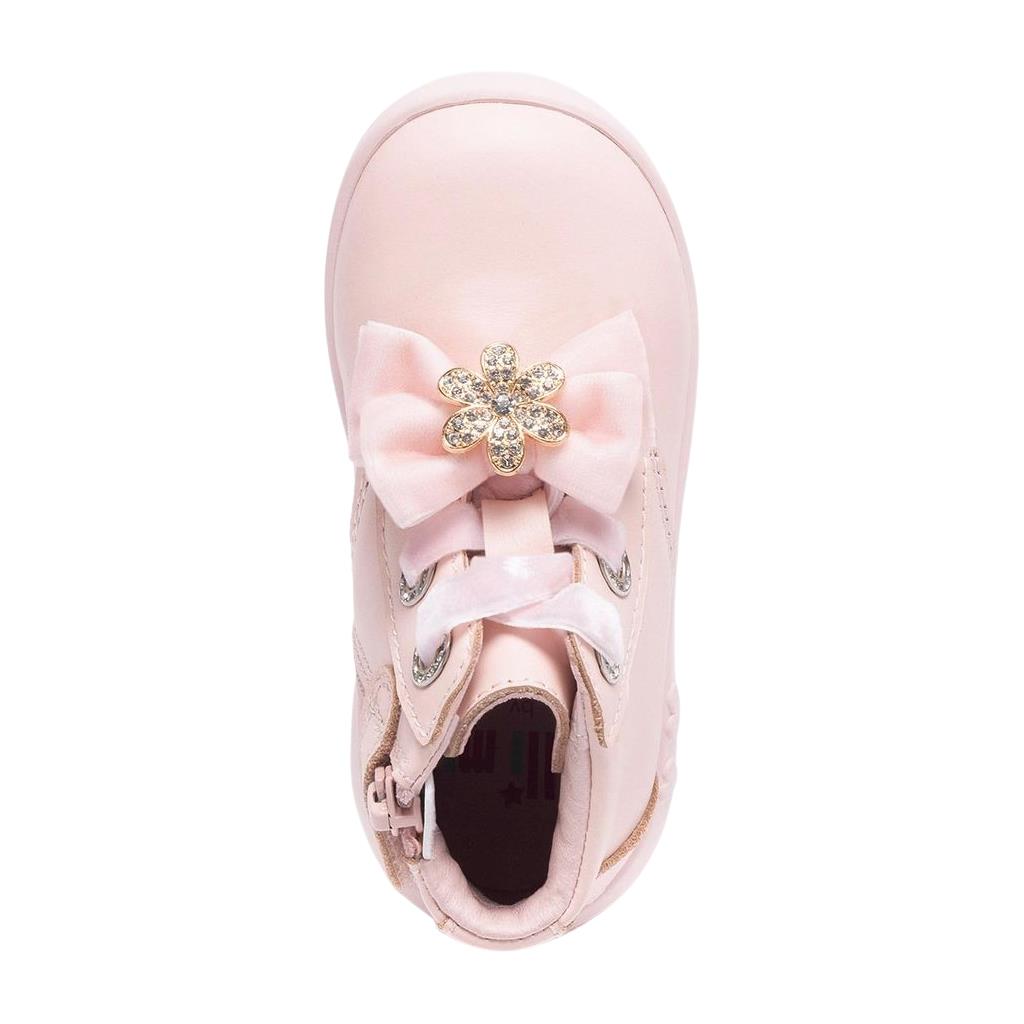 Lelli Kelly MX4309 Mya Pink Winter White Baby Ankle Soft Leather Ankle Boots
