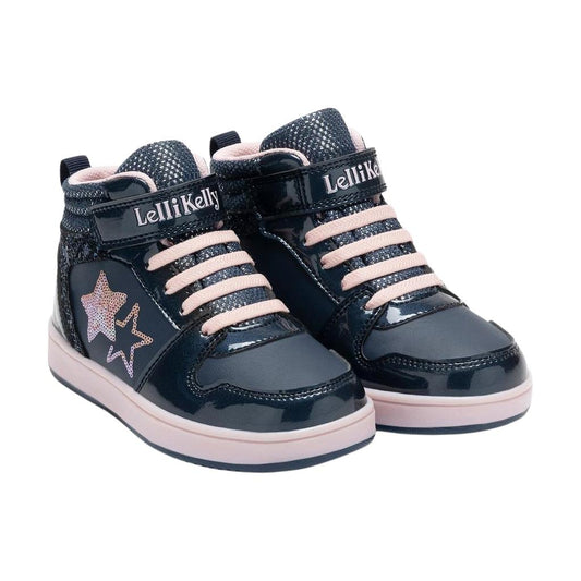 Lelli Kelly LK4440 (BL01) Grace Blue Pink Star Water Resistant Ankle Boots