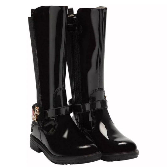 Lelli Kelly Bliss Unicorn Black Patent Boots LK4664 (DB01)