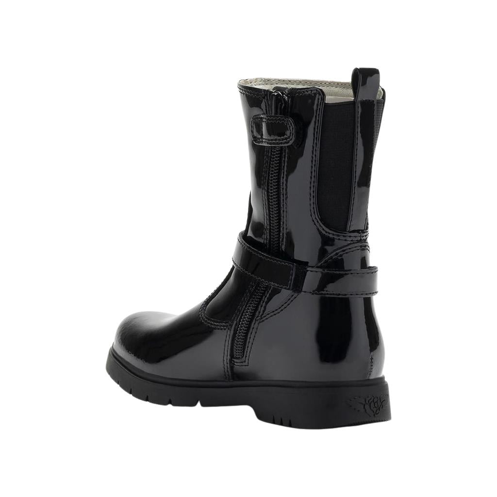 Lelli Kelly LK4340 (NE01) Alyssa CVR Black Patent Diamante Flower Ankle Boots