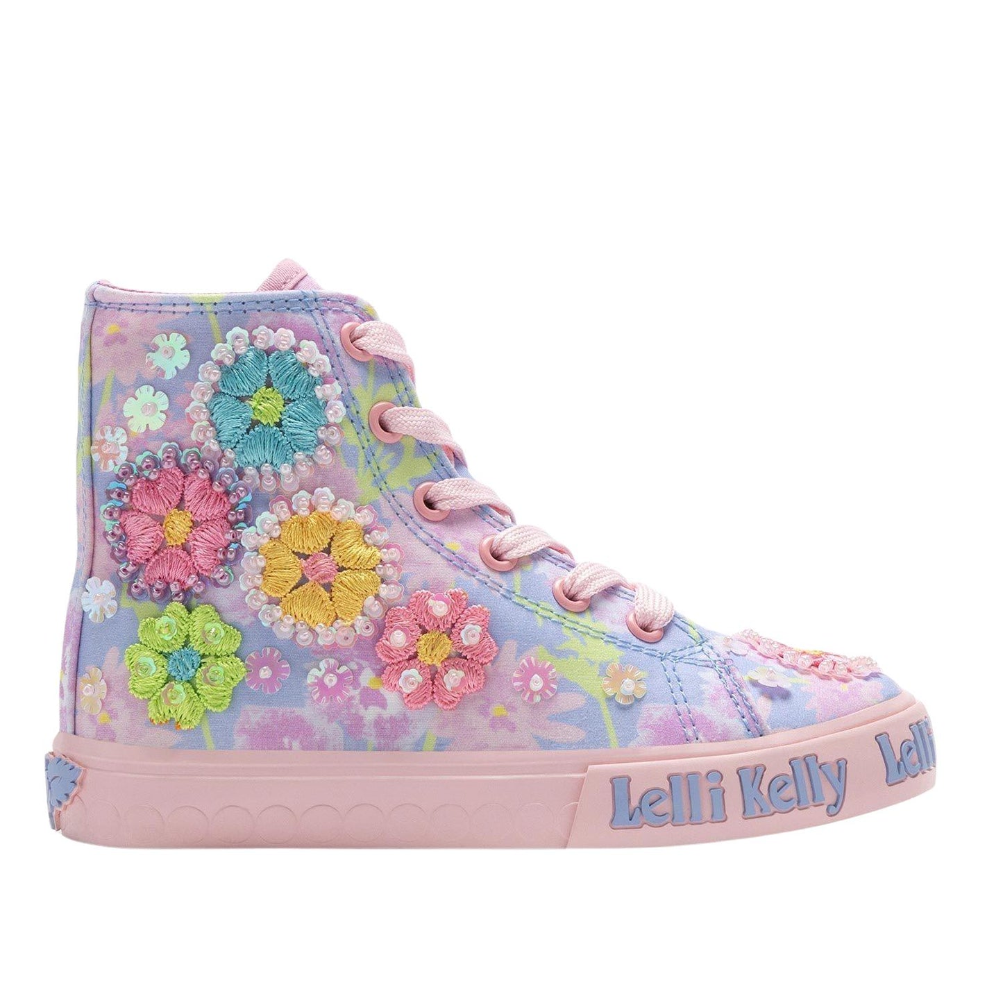 Lelli Kelly LK4910 Eloise Mid Lilac Canvas Baseball Boots