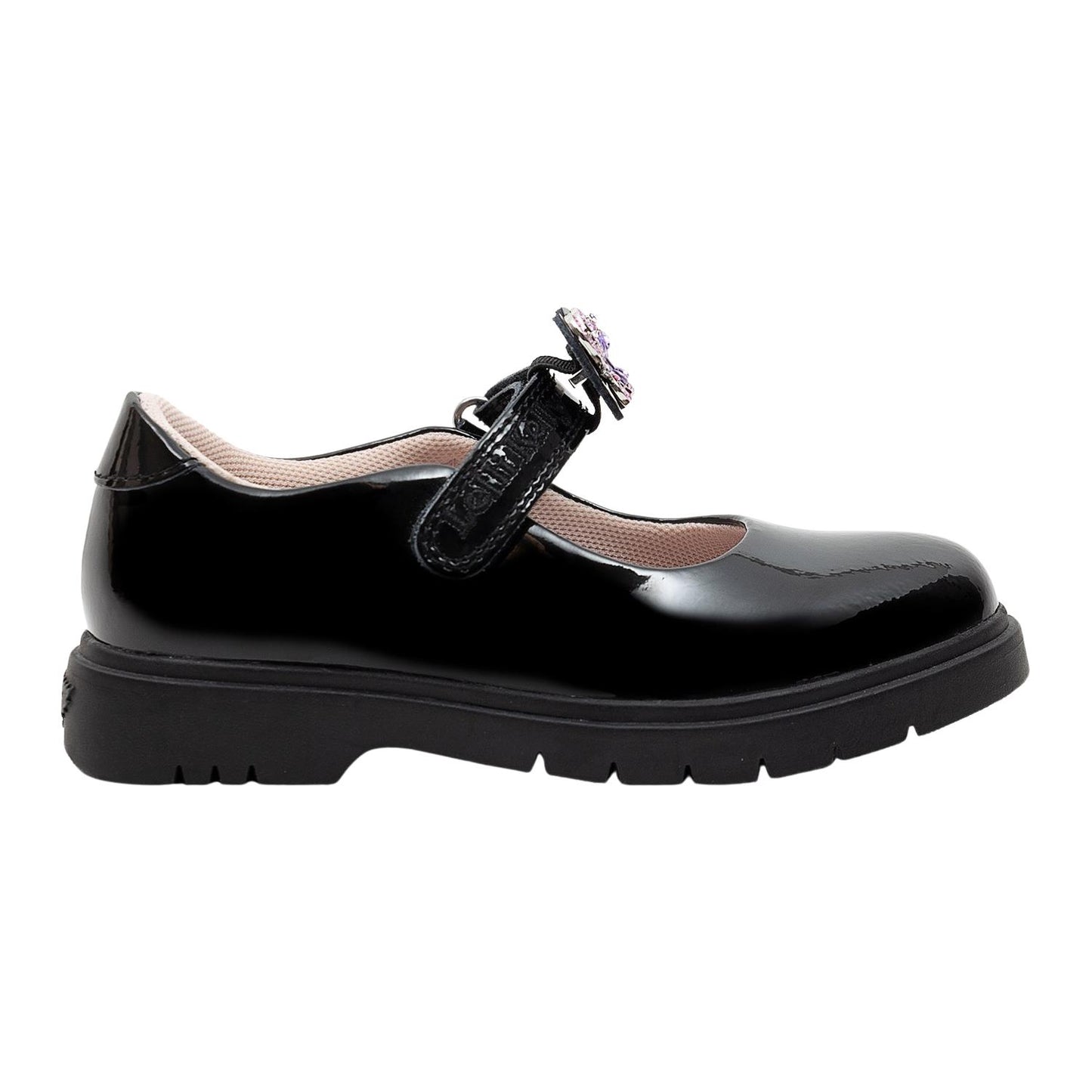 Lelli Kelly Melody 3 Black Patent School Shoes LK8933 NE03