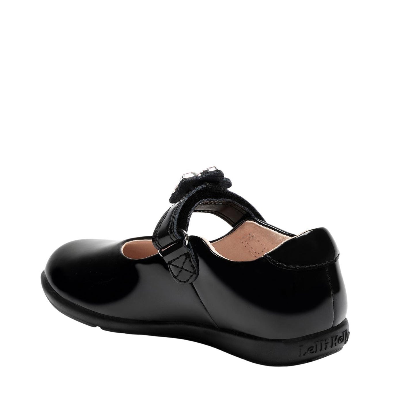 Lelli Kelly Daisy 2 Wide Fit G Patent Black School Shoes LK8481 NE03