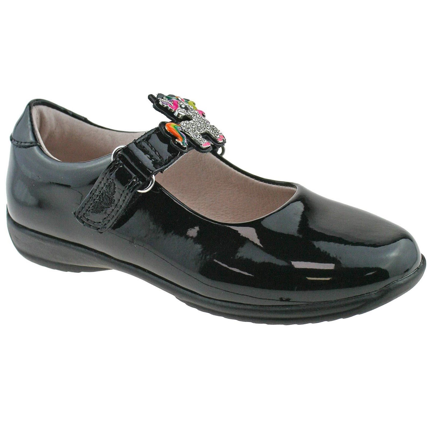 Lelli Kelly LK8341 (DB01) Bonnie Black Patent School Shoes G Fit (Numeric_7)