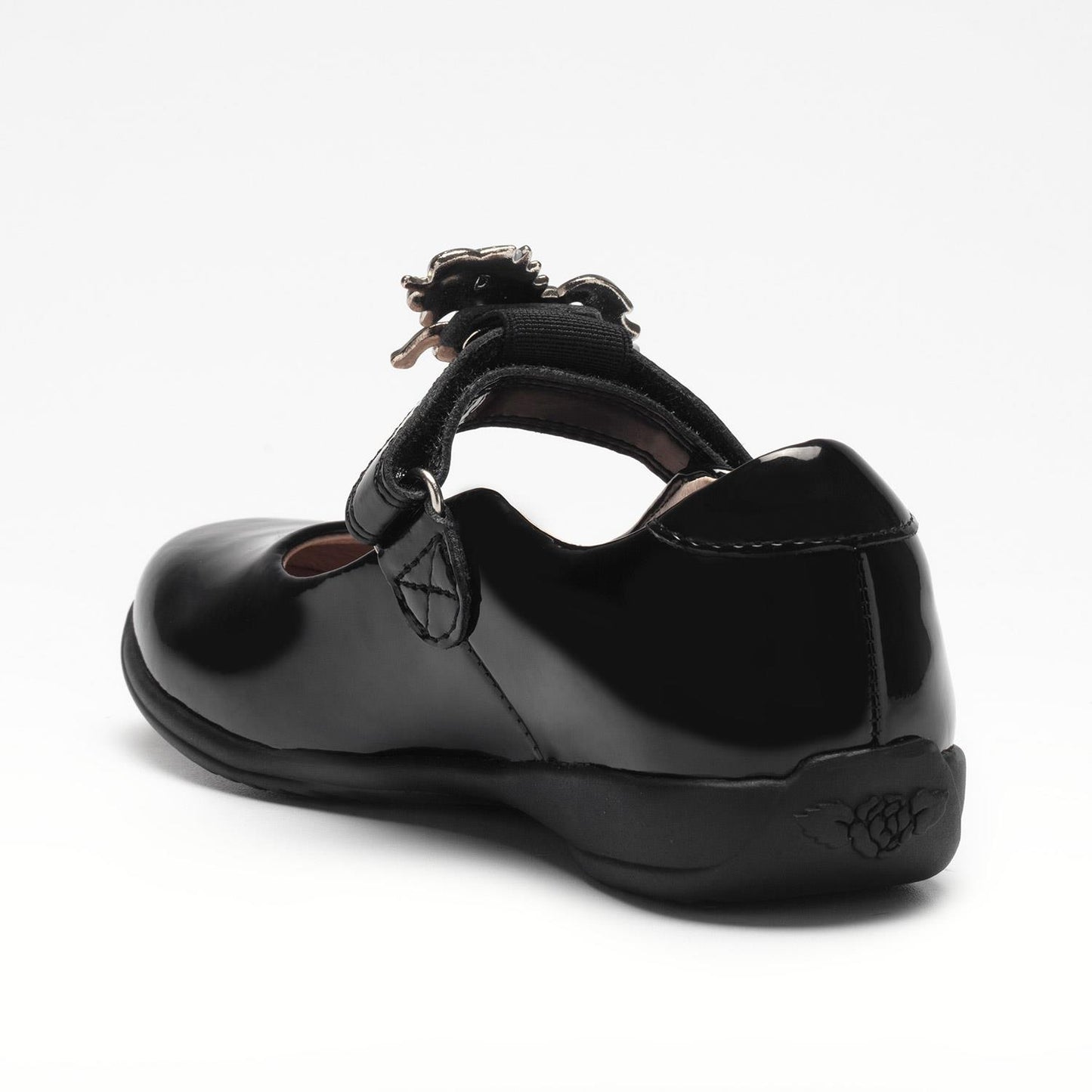 Lelli Kelly Black Patent Blossom School Shoes Lk8213 (DB01)
