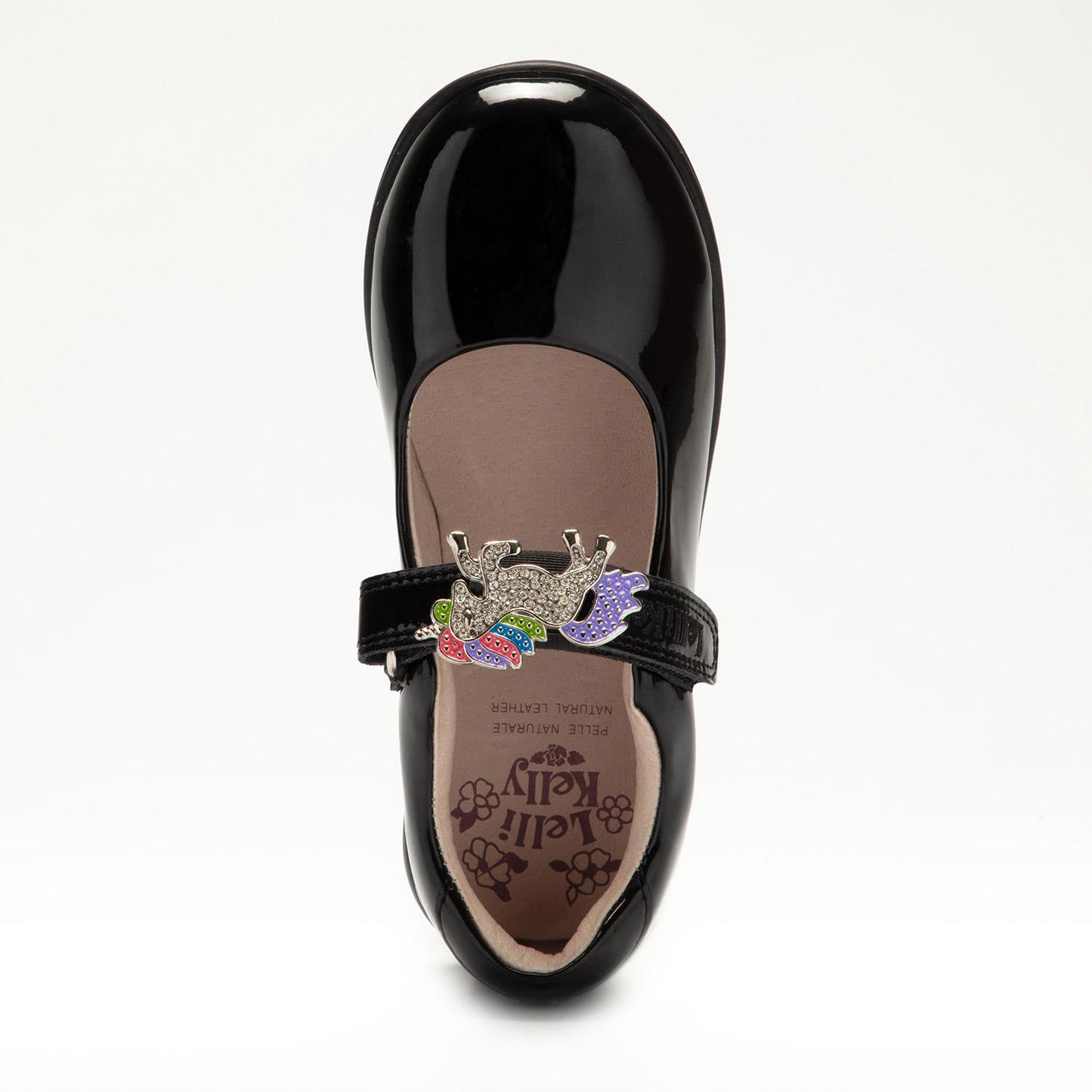 Lelli Kelly Black Patent Blossom School Shoes Lk8213 (DB01)