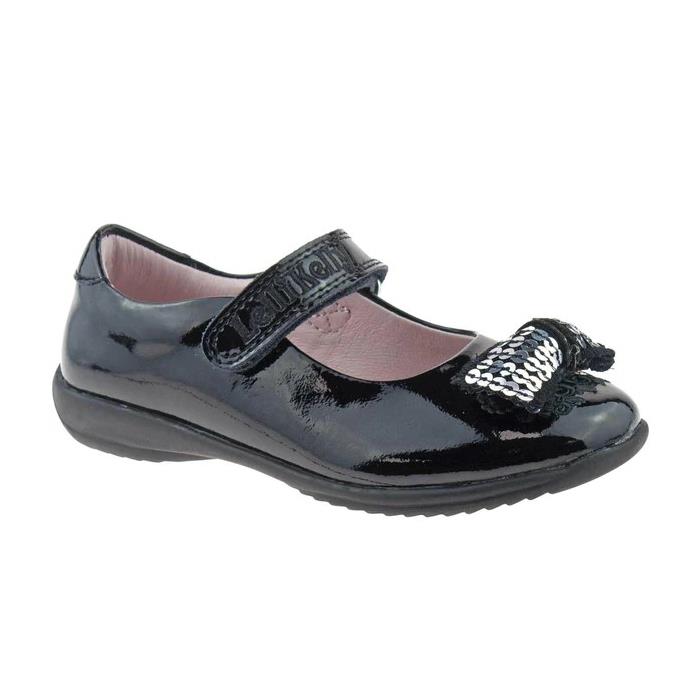 Lelli Kelly LK8224 (DB01) Adele Black Patent Interchangeable E Fit School Shoes