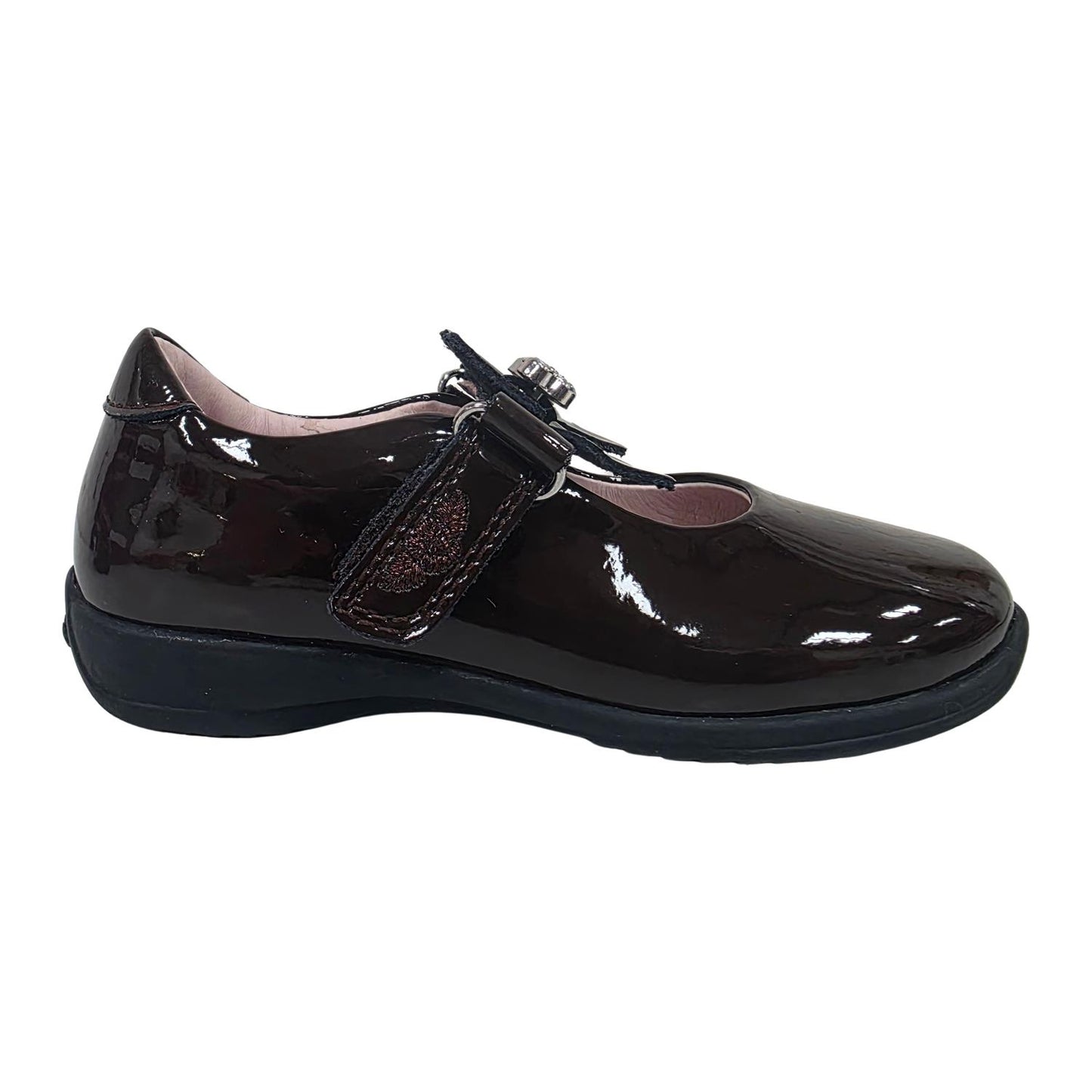 Lelli Kelly LK8300 (DJ01) Charlotte Brown Patent Interchangeable F Fit School Shoes