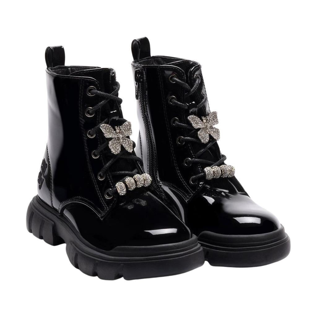 Lelli Kelly LKHH5313 Teresa Side Zip Black Patent Boots – Lelli