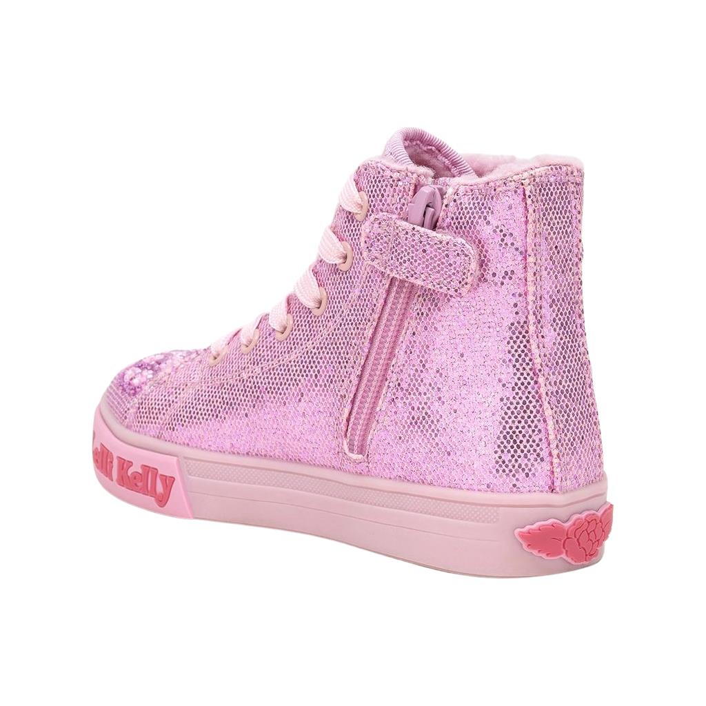 Lelli Kelly LKED5409 Taylor Pink Glitter High Top Trainers