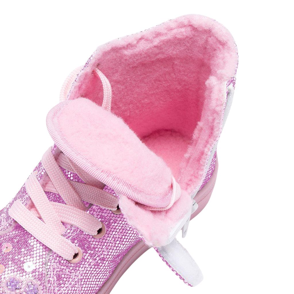 Lelli Kelly LKED5409 Taylor Pink Glitter High Top Trainers
