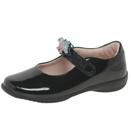 Lelli Kelly LK8117 Dino 2 Black Patent F Fitting School Shoes UK12 EU31