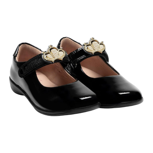 Lelli Kelly LK8472 NE03 Victoria 2 Black F Fit Patent School Shoes