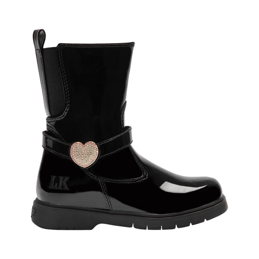 Lelli Kelly LK2318 (DB01) Manuela Mid Black Patent Side Zip Ankle Boots