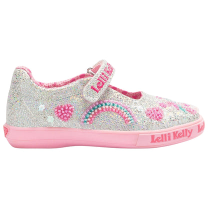 Lelli Kelly LK4158 (AG01) Luce Silver Glitter Unicorn Dolly Shoes