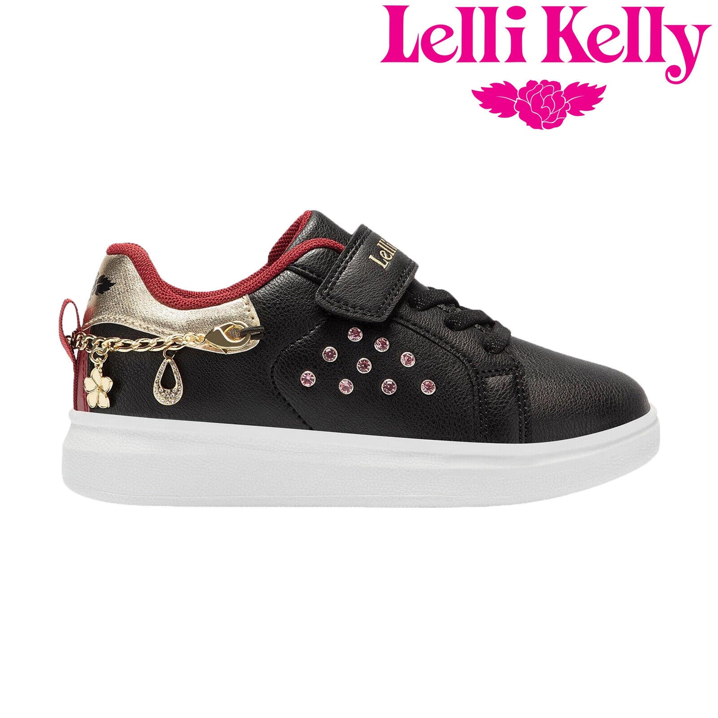 Lelli Kelly LK2246 (AB01) Nero Gioello Black Charm Bracelet Trainers