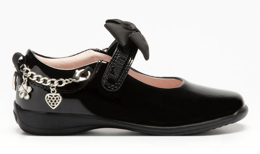 Lelli Kelly Jewel Charm Black Patent Standard F Fit School Shoes LK8219 (DB01)