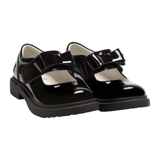 Lelli Kelly LK8656 (DB01) Helen Black Bow Patent School Shoes