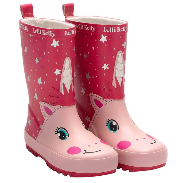 Lelli Kelly LK5950 AC63 Pink Unicorn Star Wellies Lelli Kelly Shop