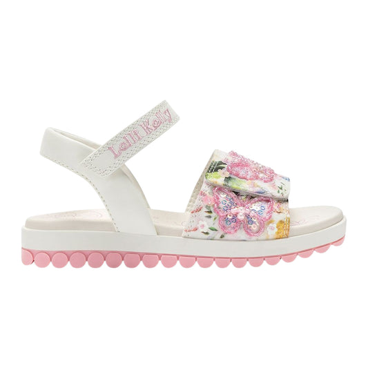 Lelli Kelly Serena Canvas Pink White Sandals LK5501