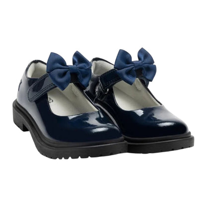 Lelli Kelly LK8461 (BL03) Miss LK Mia Blue Bow Patent School Shoes