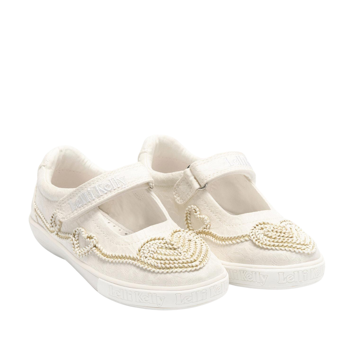 Lelli Kelly LK4169 (BI01) Egle White Canvas Dolly Shoe – Lelli