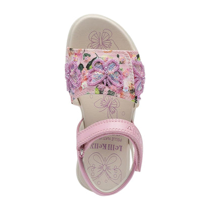Lelli Kelly Serena Canvas Pink White Sandals LK5501