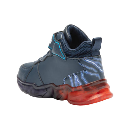 Bull Boys Mid Blue Pterodattilo Light Up Hi-Top Dinosaur Trainers DNAL3393 (AE01)