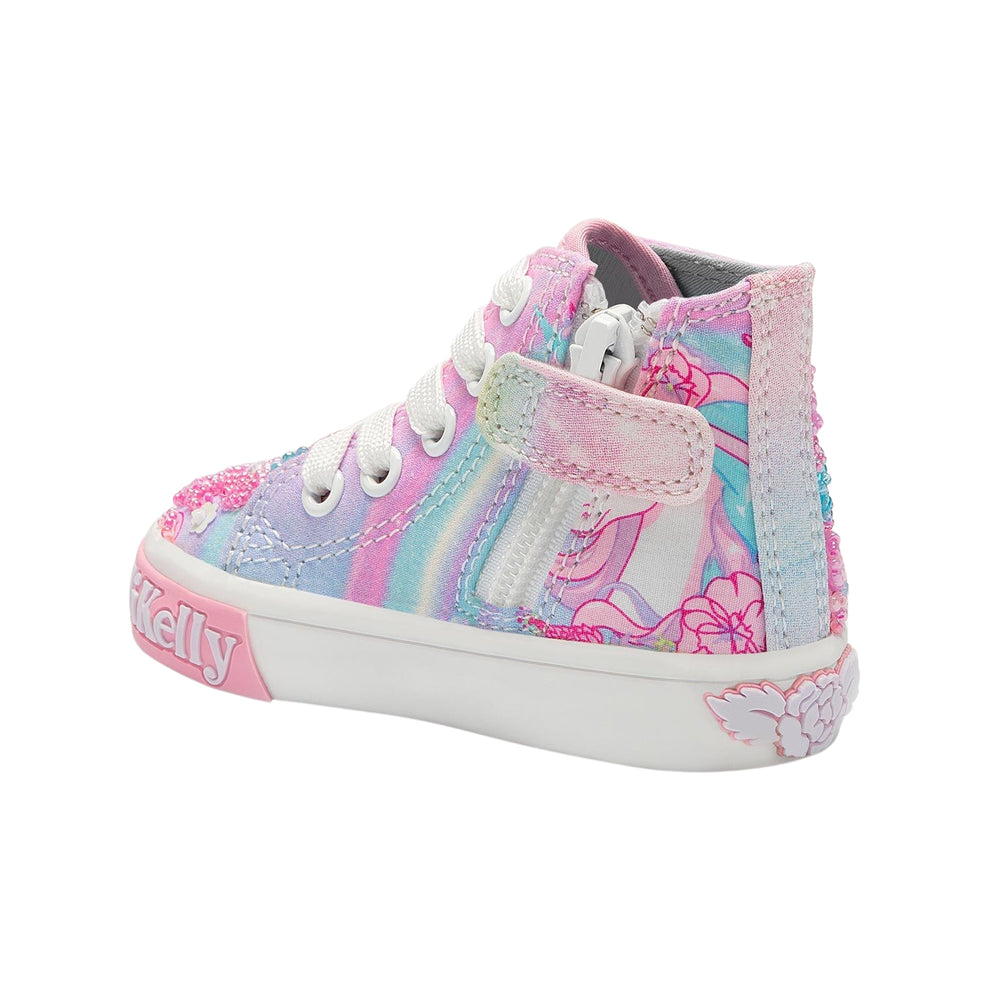 Lelli Kelly LK3478 (BA02) Unicorn White Fantasia Baby Canvas Ankle Boo ...