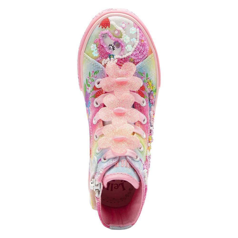 Lelli Kelly LK1002 (BX02) Unicorn Mid Multi Fantasia Pink Baseball Boots