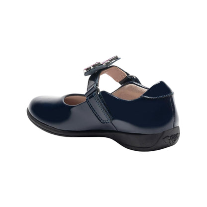 Lelli Kelly Luna Butterfly Blue Patent Interchangeable School Shoes LK8411 (BL03)
