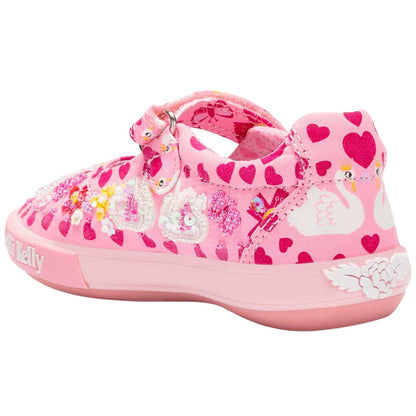 Lelli Kelly LK1052 (BC02) Pink Fantasy Swan Dolly Shoes