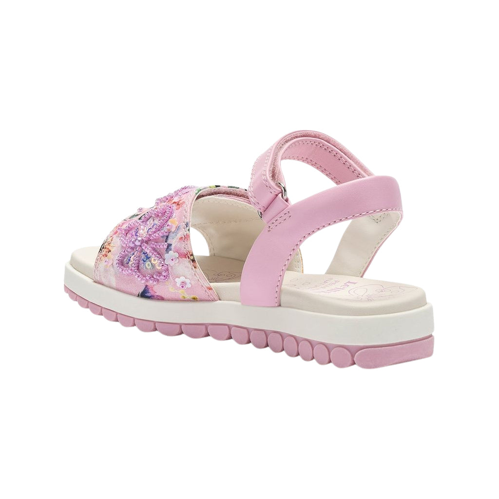 Lelli Kelly Serena Canvas Pink White Sandals LK5501