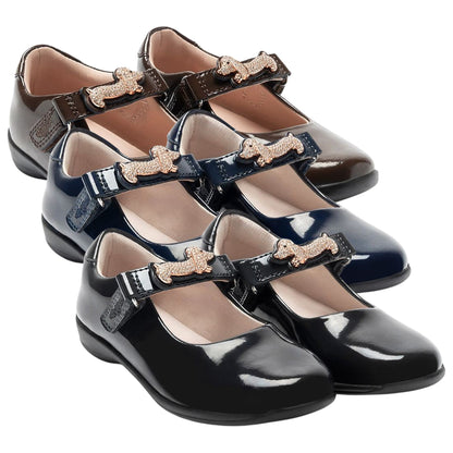 Lelli Kelly Taylor F Fit Patent School Shoes LKSI8466