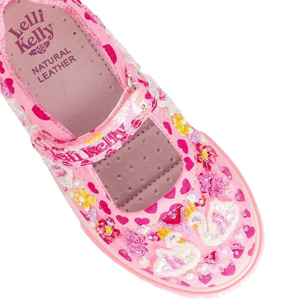 Lelli Kelly LK1052 (BC02) Pink Fantasy Swan Dolly Shoes