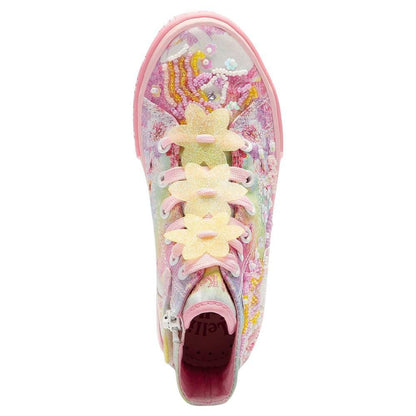 Lelli Kelly LK1004 (BX02) Unicorn Mid Fantasia Multi Side Zip Boots