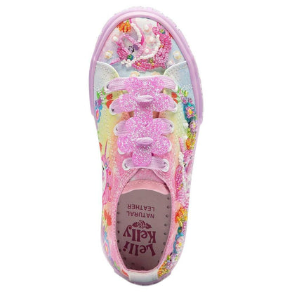 Lelli Kelly LK1003 (BM02) Unicorn Low Fantasia Lilla Lace Up Shoes