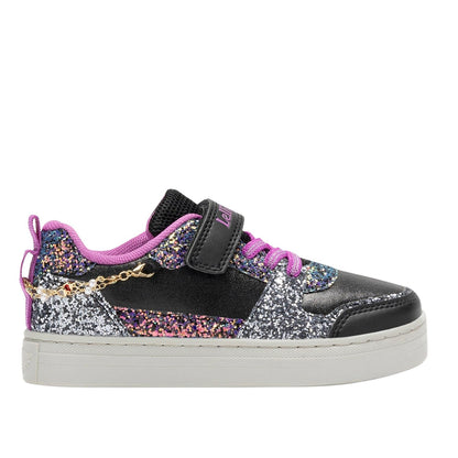 Lelli Kelly Girls Black Gioiello Multi Glitter Trainers LK4010 (NEPO)