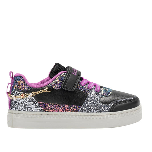 Lelli Kelly Girls Black Gioiello Multi Glitter Trainers LK4010 (NEPO)