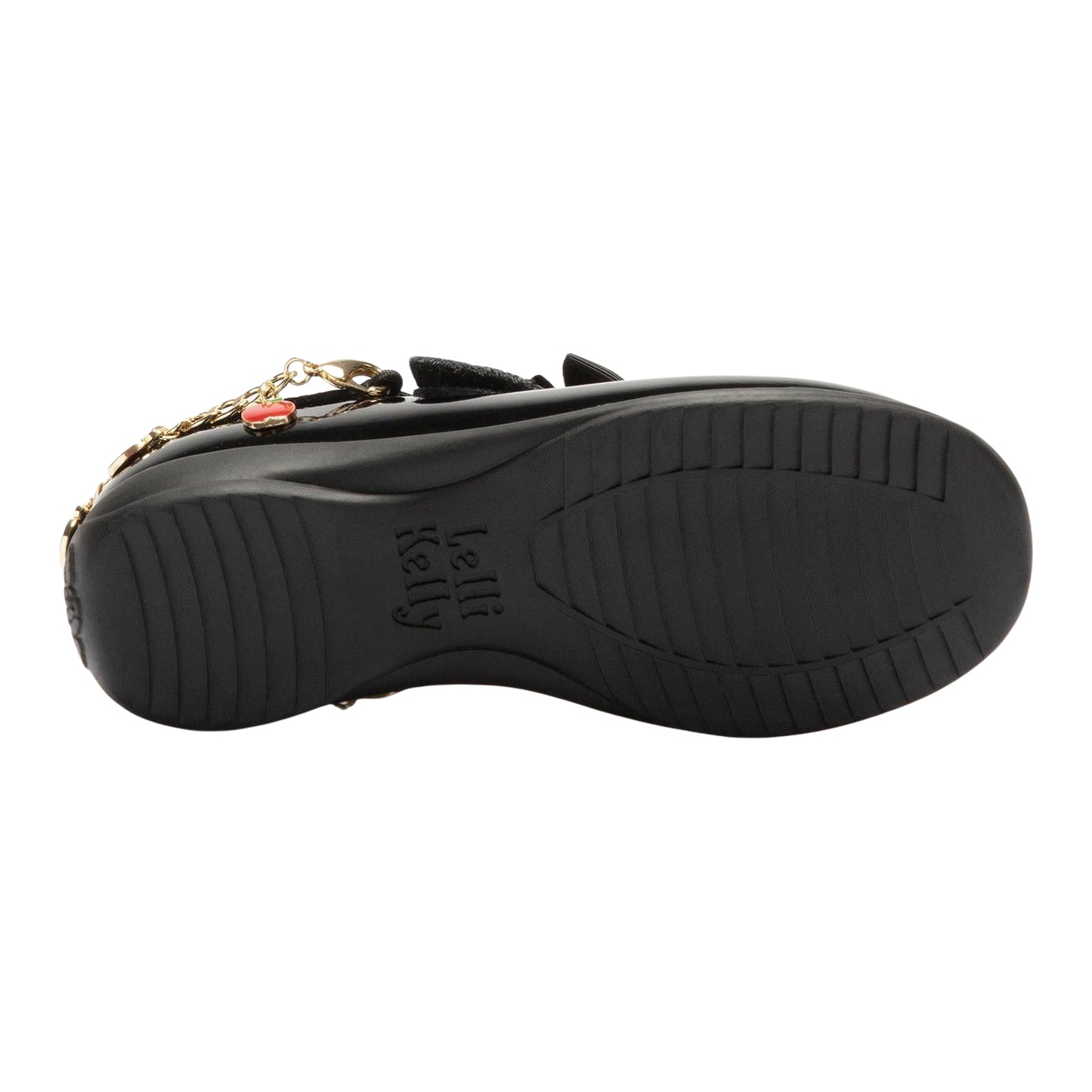 Lelli Kelly Limited Edition LK8719 (DB01) Apple Charm Black Patent School Shoes