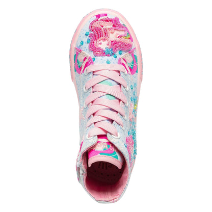 Lelli Kelly LK3489 (BF02) Sirenetta Mid Blue Mermaid Canvas Baseball Boots