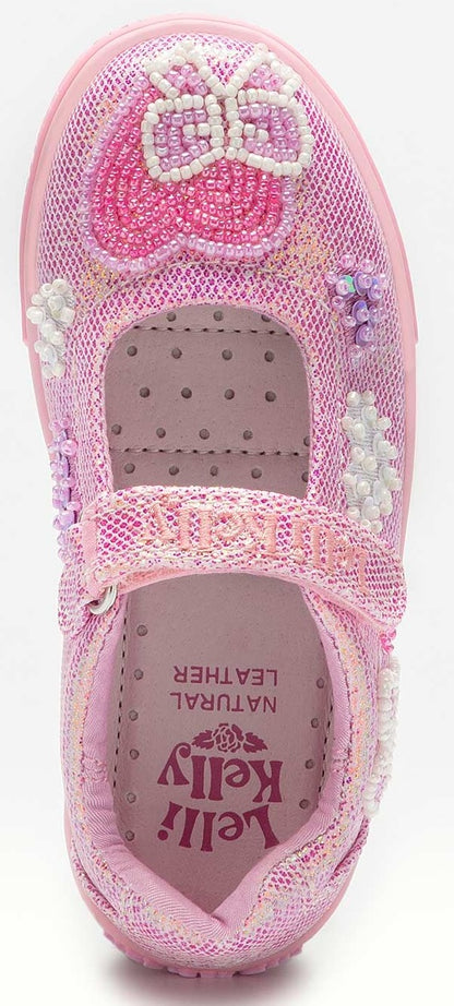 Lelli Kelly Cressida Hot Pink Glitter LKED2033 (GC63) Canvas Shoes UK1 EU 33