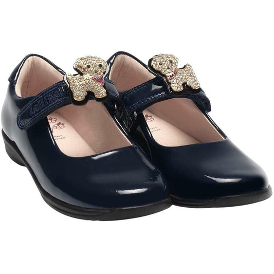 Lelli Kelly LK8217 (DE01) Poppy 2 Navy Blue Patent School Shoes F Fit