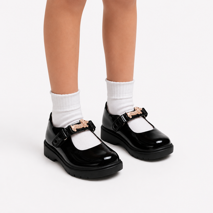 Lelli Kelly Taylor Black Patent School Shoes LKSI8966