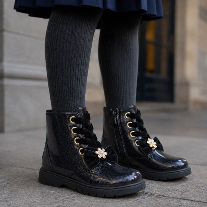 Lelli Kelly LK4331 (NE01) Fior Di Focco Black Diamante Glitter Ankle Boots